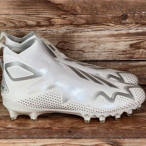 Adidas Freak Ultra 22 Primeknit Men’s Sz 12 White Silver Football Cleats GX5131